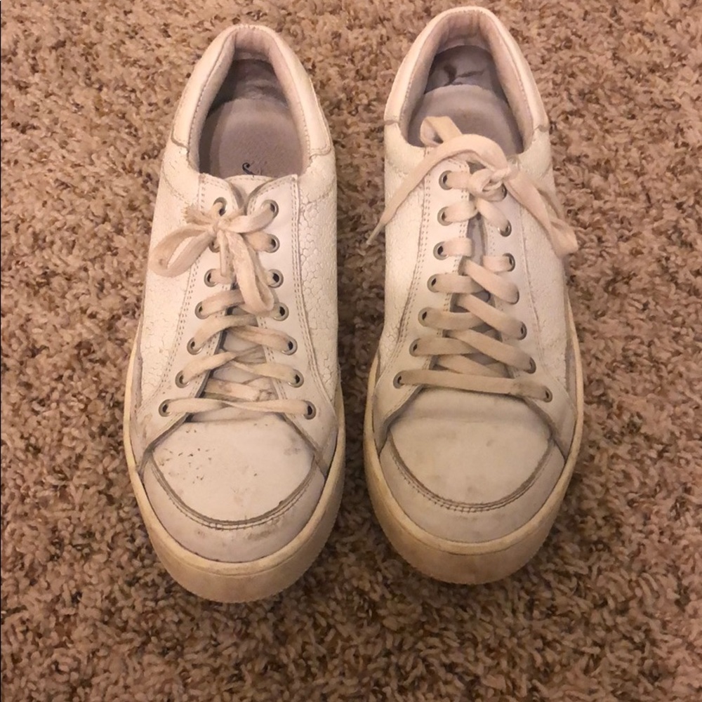 Free People white Leather Sneakers